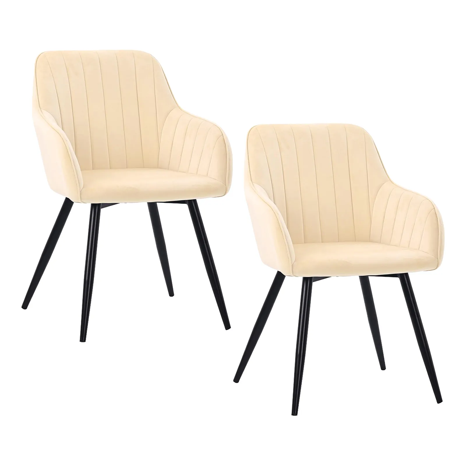 Pack 2 Sillas de Comedor Relaxdays Terciopelo