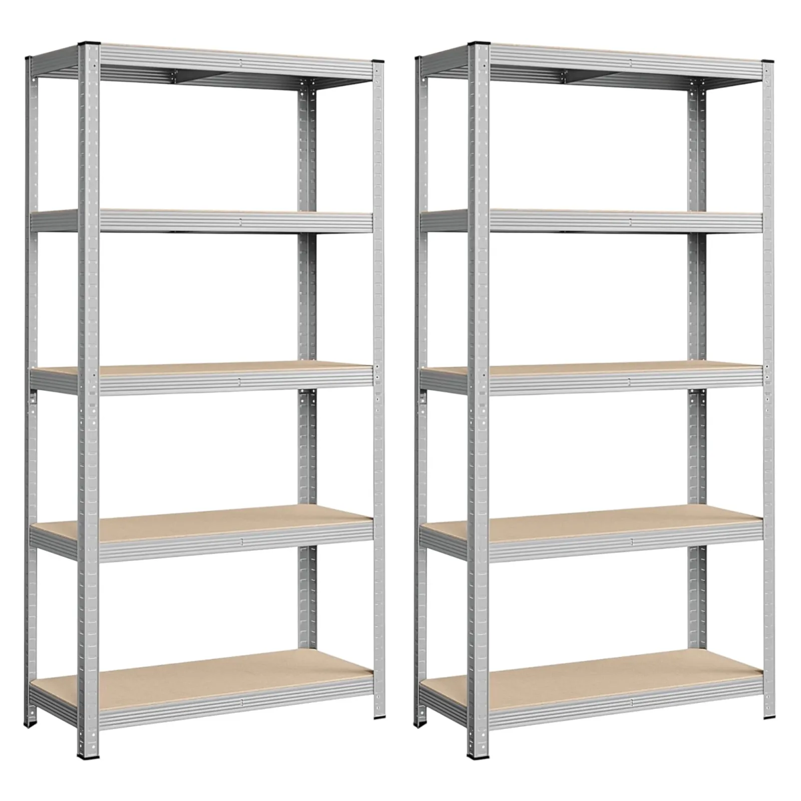 Estantería metálica galvanizada 183x91x46cm con 5 baldas MDF