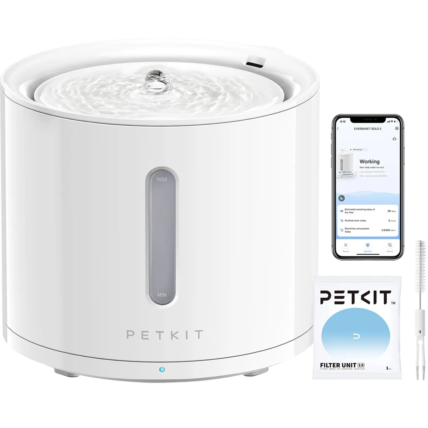 Fuente para gatos PETKIT EVERSWEET 2L con control de App y bomba inalámbrica