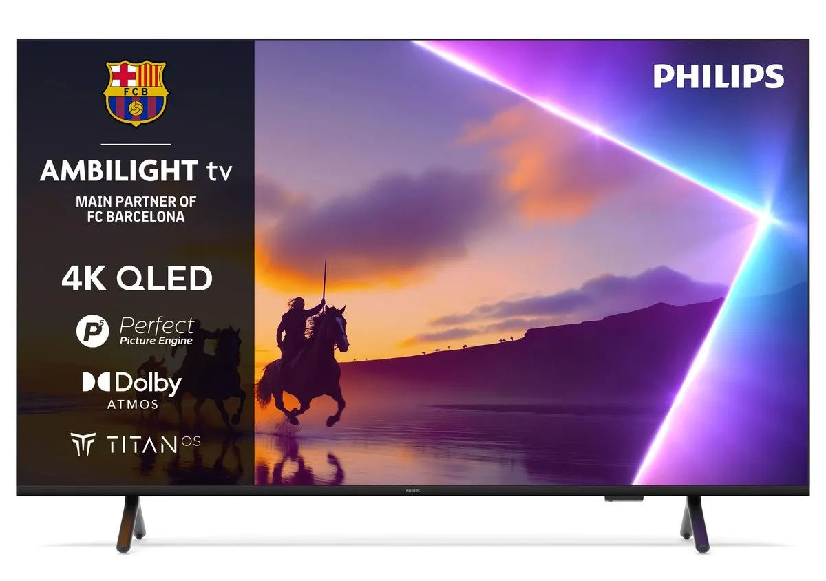 Smart TV Philips 75" 4K QLED Ambilight 75PUS8510 Titan OS