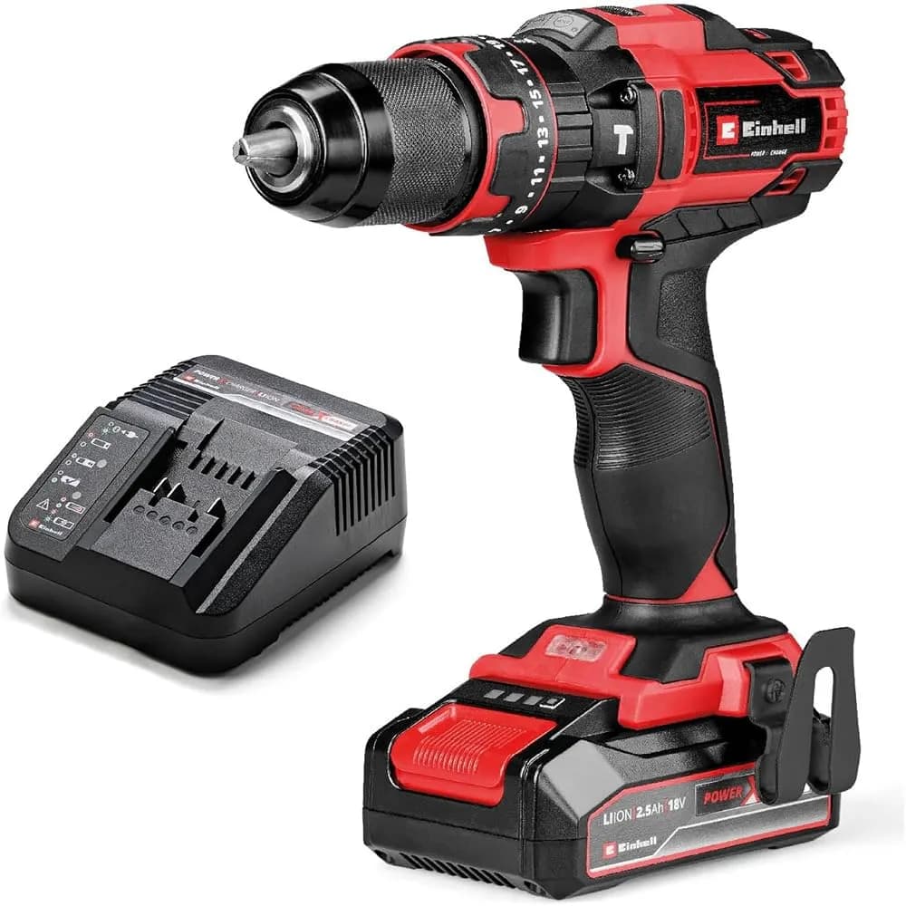 Taladro percutor Einhell TE-CD 18/44 Li-i Power X-Change 18V 44 Nm (incluye batería)
