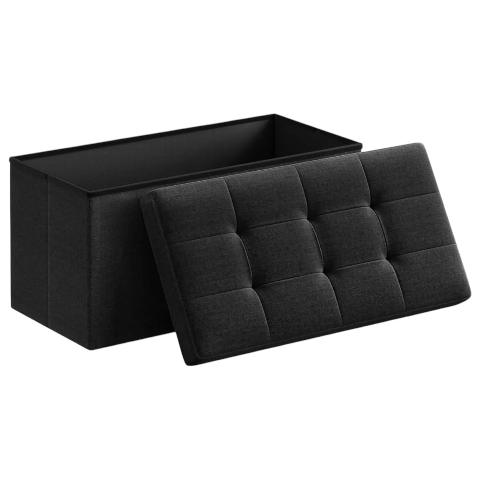 Puff de Almacenaje Plegable con 32L de Capacidad y Soporte hasta 300kg