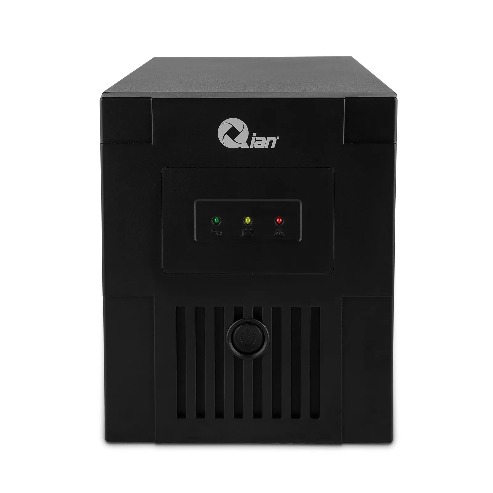 QIAN SAI Mini Torre UPS 1000VA 600W Protector Sobretensiones 3 Enchufes Schuko (Negro)