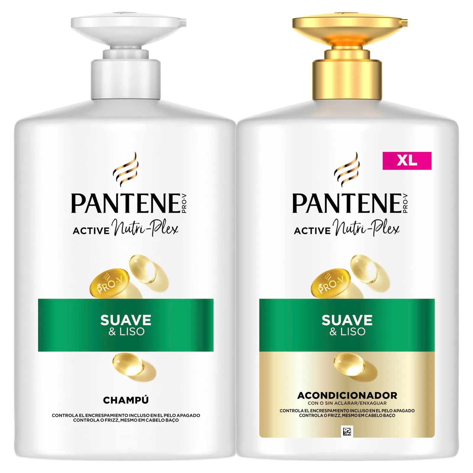 Pack 2 Pantene Pro-V Champú y Acondicionador Suave y Liso 1,8 L