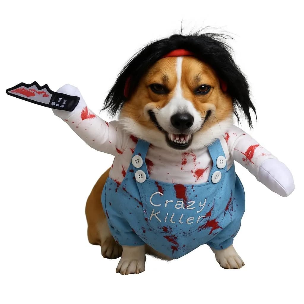 Disfraz Chucky para perro (varias tallas)