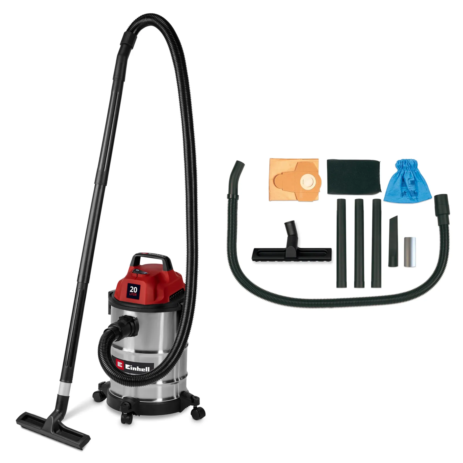 Aspirador Einhell TC-VC 2045 S - Potente y versátil para seco/húmedo