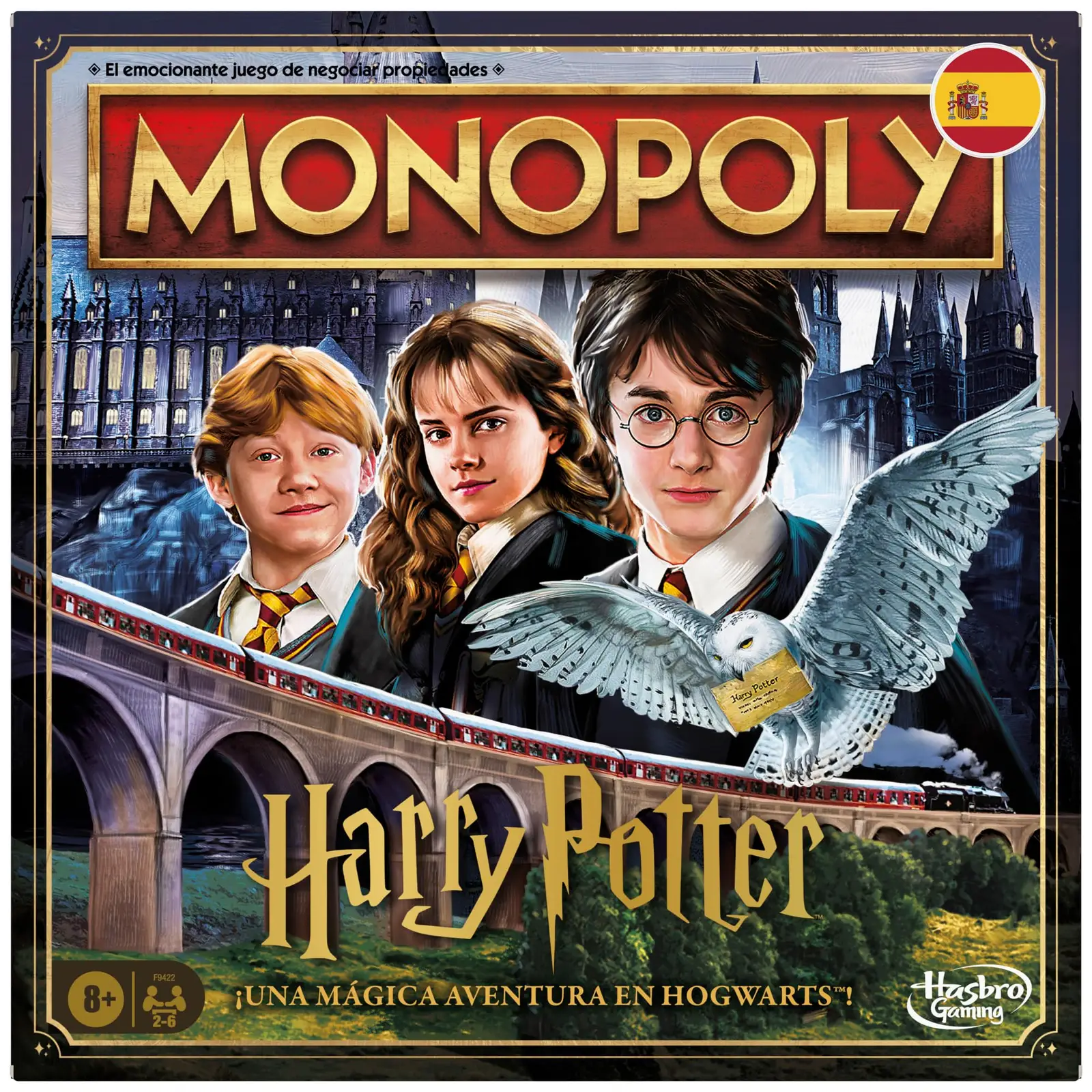 Juego de Mesa Hasbro Gaming Monopoly Harry Potter para Familia y Amigos