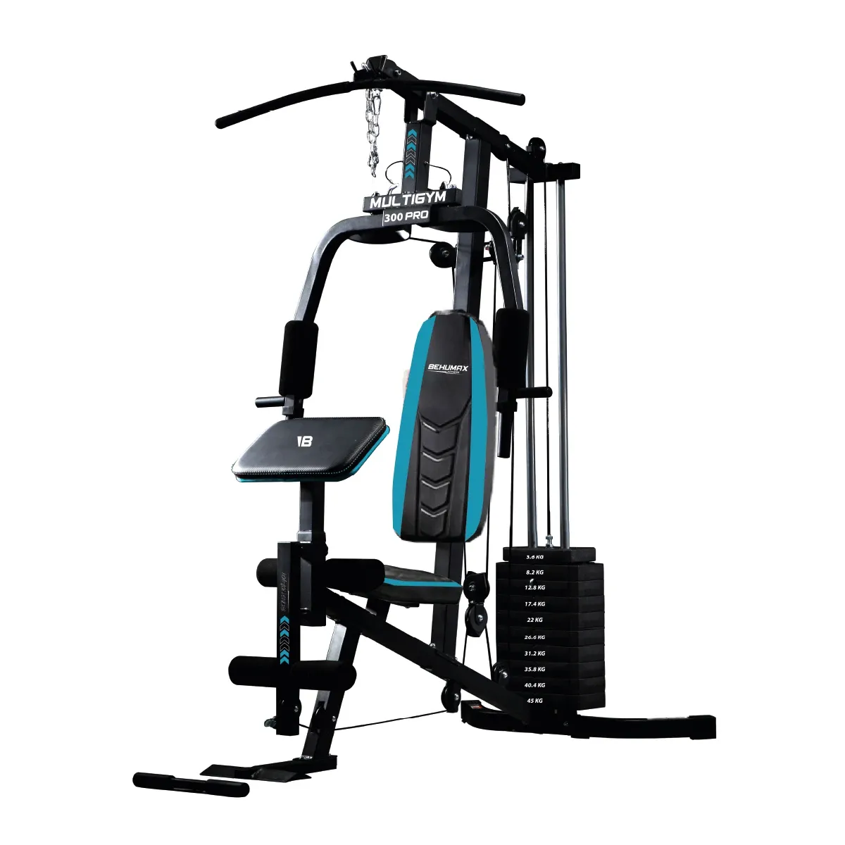 Máquina de musculación Multigym 300 PRO con pesas ajustables hasta 45 kg
