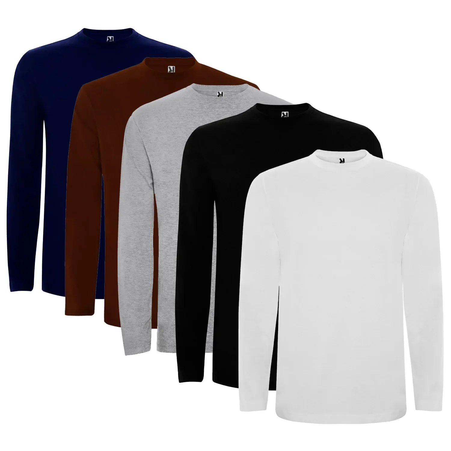 Pack 5 Camisetas Roly Extreme Algodón Manga Larga Unisex (varias tallas)