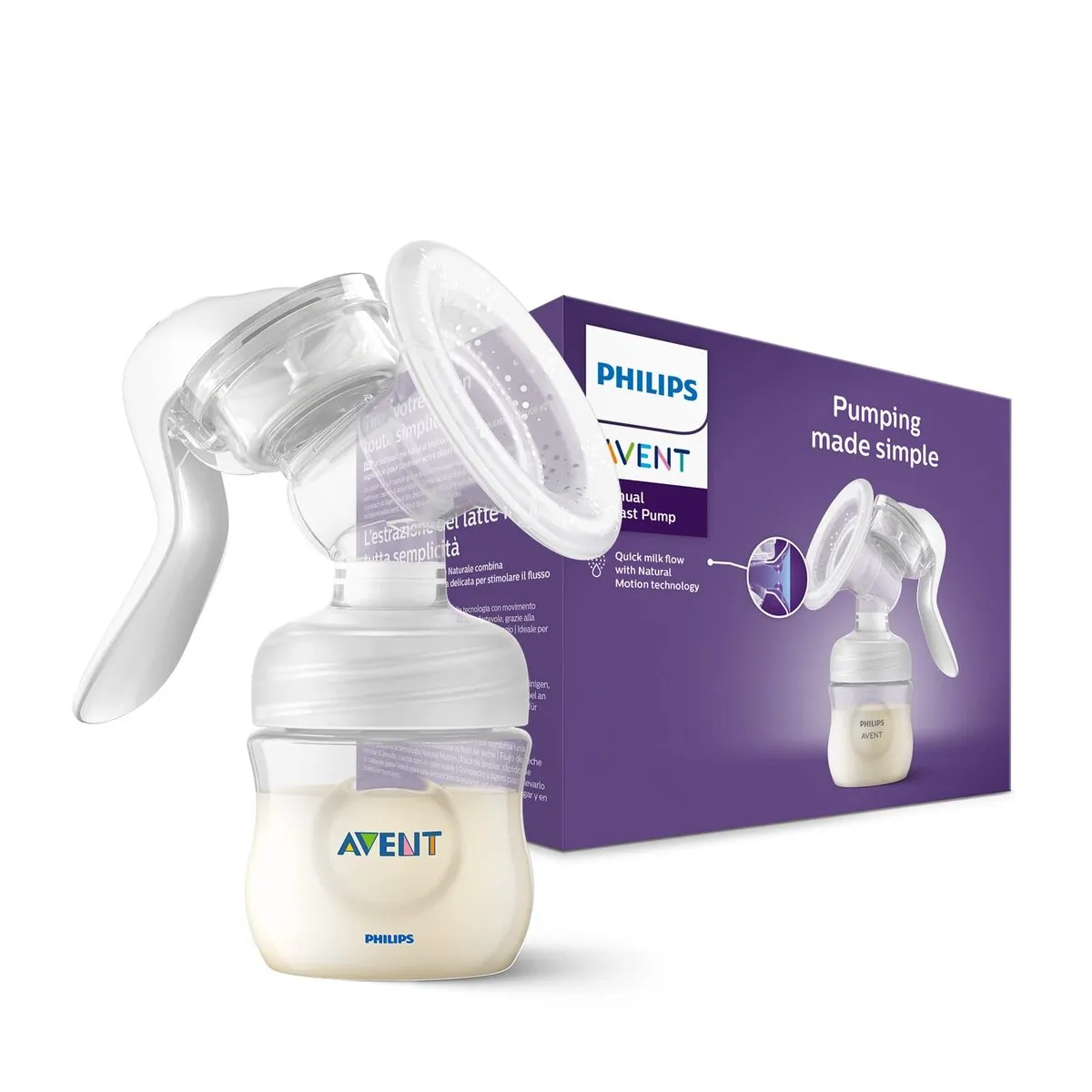 Philips Avent Extractor de Leche Manual: Sacaleches Portátil sin BPA