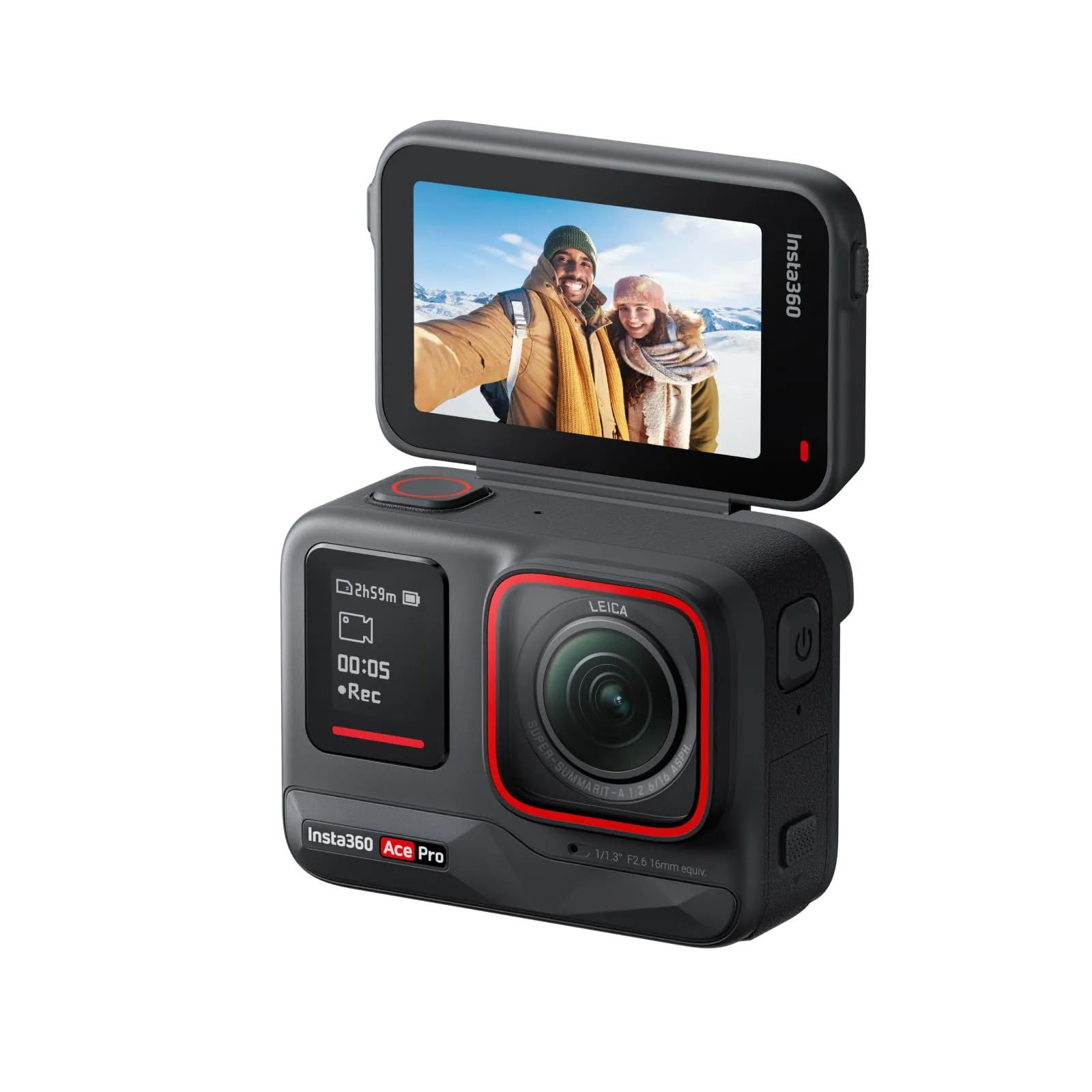 Insta360 Ace Pro - Cámara deportiva impermeable, 4K a 120fps, pantalla abatible 2,4" y funciones IA
