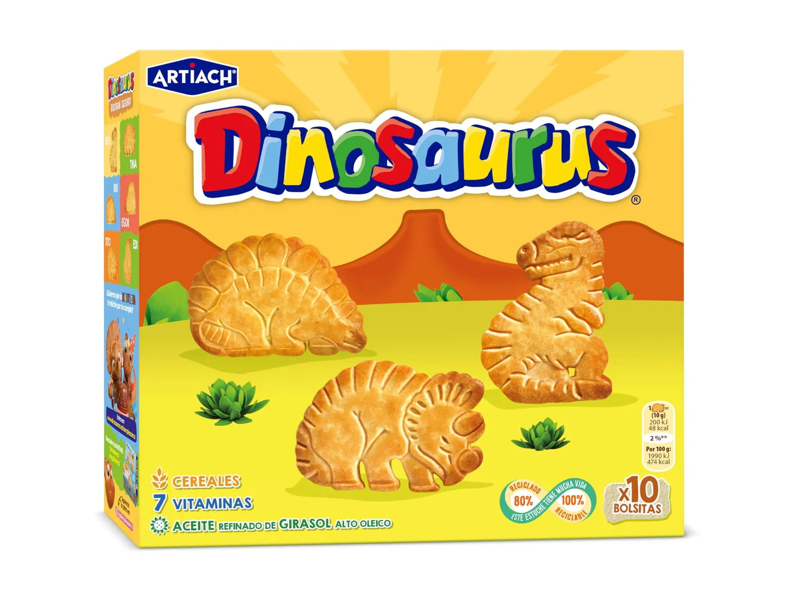 Pack 3x 411g Galletas Dinosaurus Superfamiliar