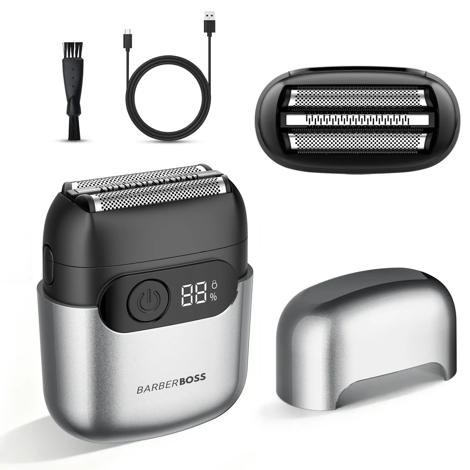 Afeitadora Eléctrica BarberBoss QR-2752 con 3 láminas flotantes