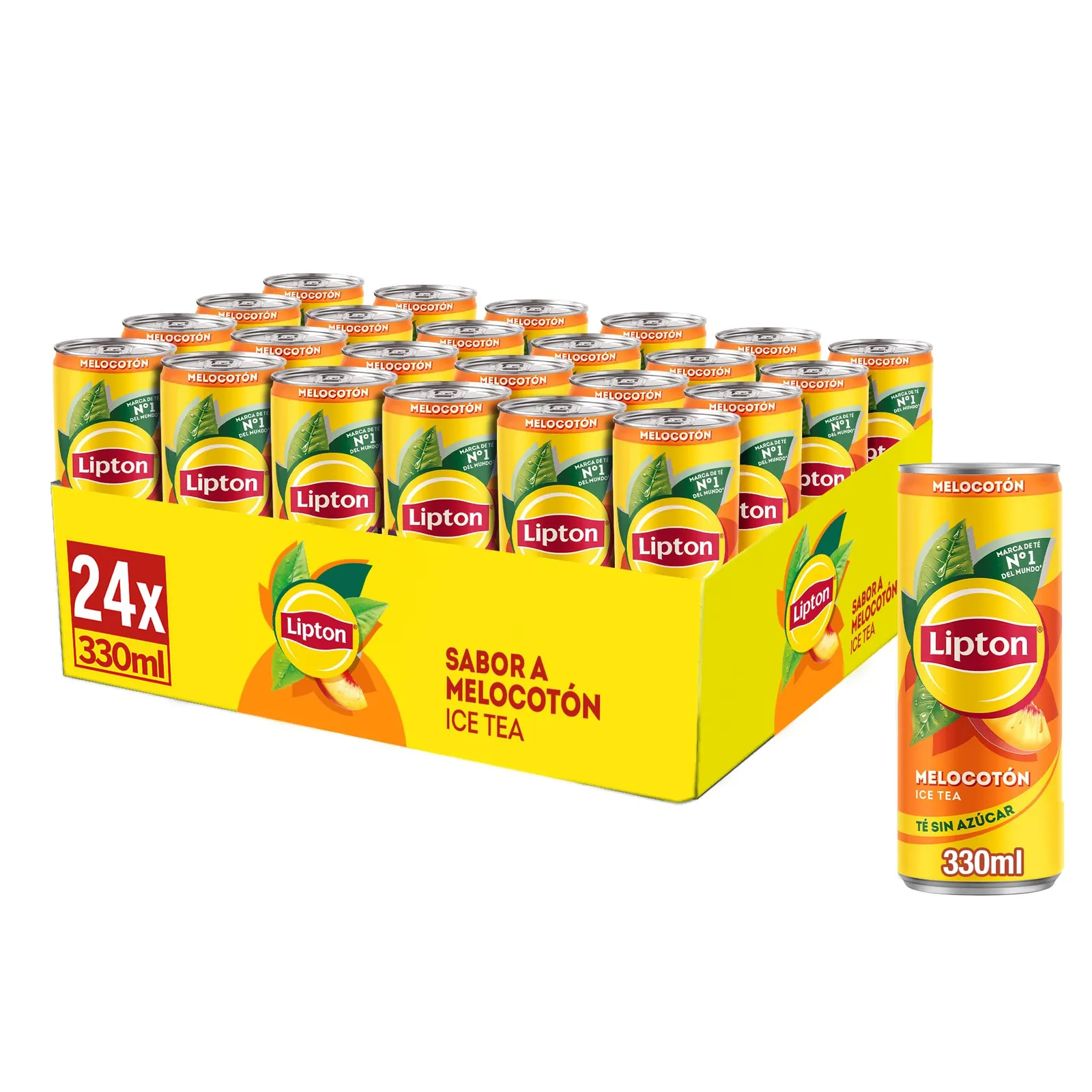 Pack 24 latas Lipton Té Helado Melocotón Zero Azúcar 33cl