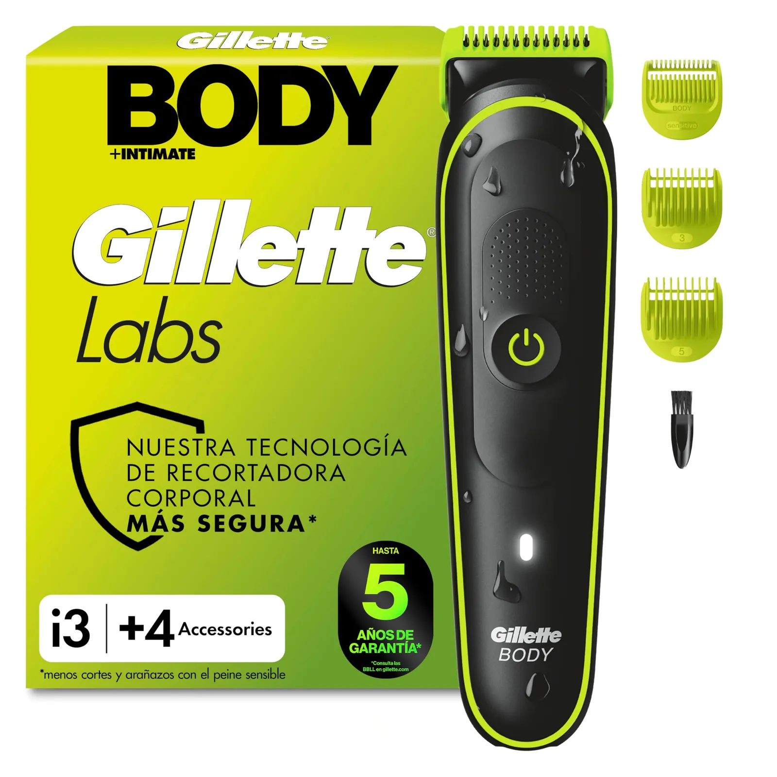 Afeitadora GilletteLabs i3 para cuerpo y zona íntima