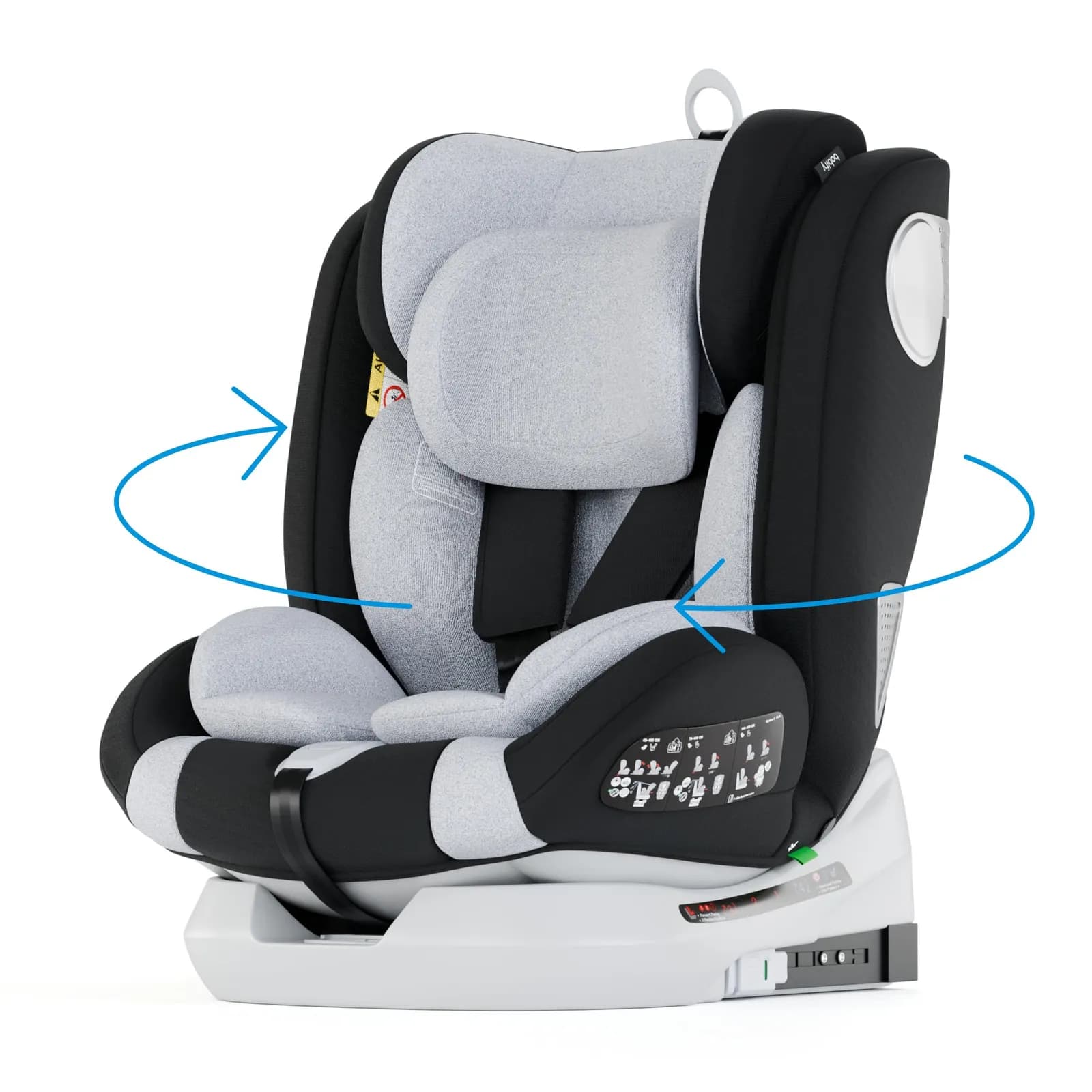 Silla de Coche Babify Onboard Isofix: 0 Meses a 12 Años, Ajustable 360º (40-150 cm)