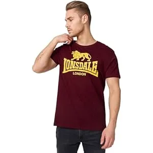 Camiseta Lonsdale London para hombre - Logo rojo, 100% algodon